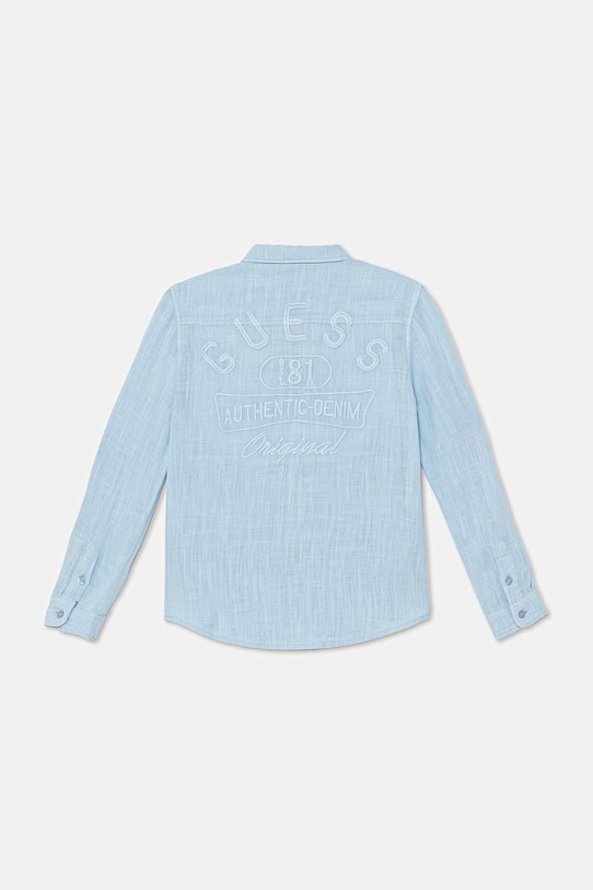 Guess рубашка для детей с добавлением льна L6GH00.WFBT0.PPY2.M голубой SS26