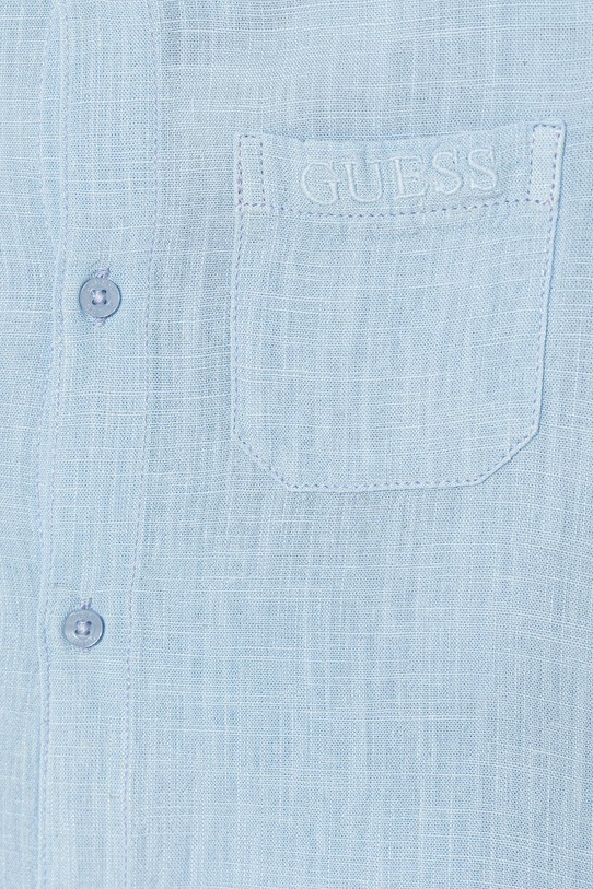 Мальчик Guess рубашка для детей с добавлением льна L6GH00.WFBT0.PPY2.M голубой
