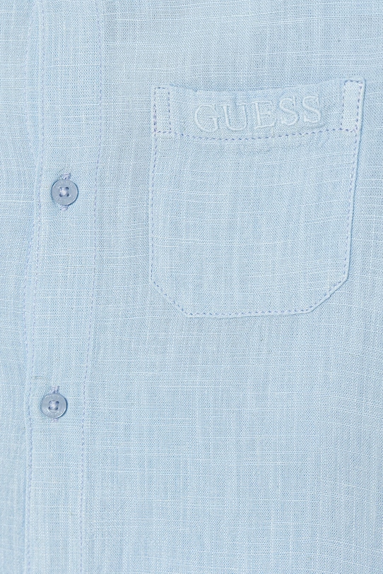 Мальчик Guess рубашка для детей с добавлением льна L6GH00.WFBT0.PPY2.M голубой