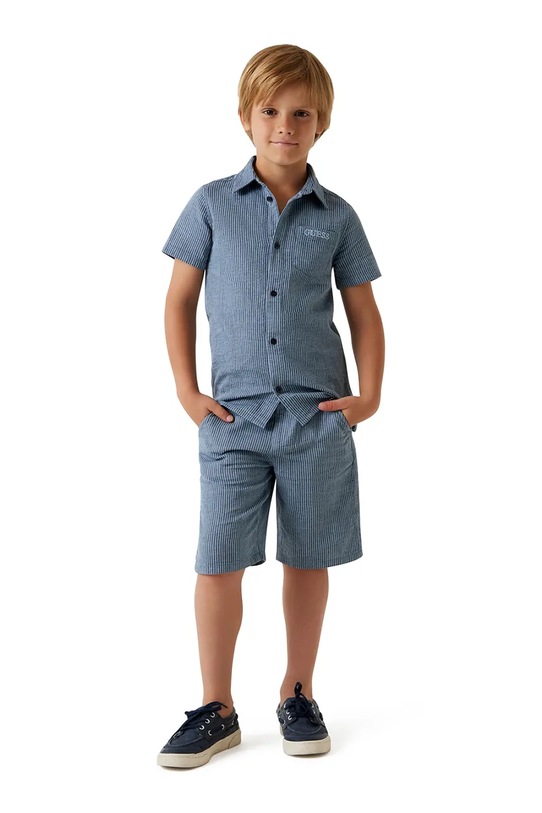 Guess košeľa detská bavlnená tmavomodrá L6GH03.WN400.PPY2.M