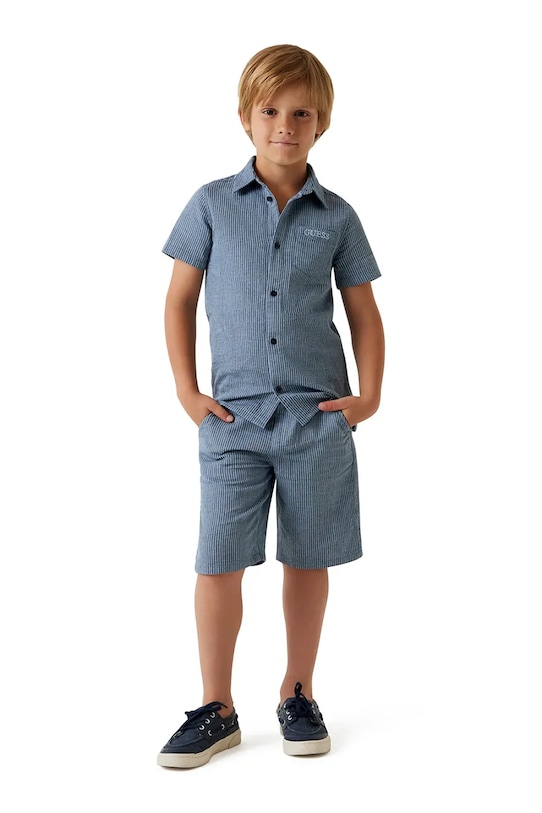 Guess košeľa detská bavlnená tmavomodrá L6GH03.WN400.PPY2.M
