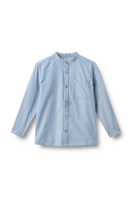 Wheat koszula bawełniana dziecięca bawełna niebieski 2673.360.GOTS