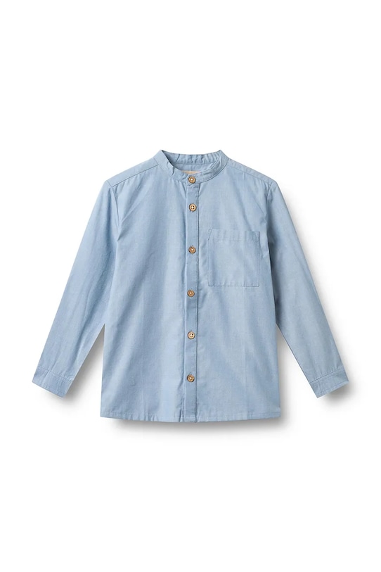 Wheat koszula bawełniana dziecięca bawełna niebieski 2673.360.GOTS