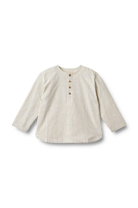 Wheat koszula bawełniana dziecięca wzorzyste beżowy 2685.404.GOTS