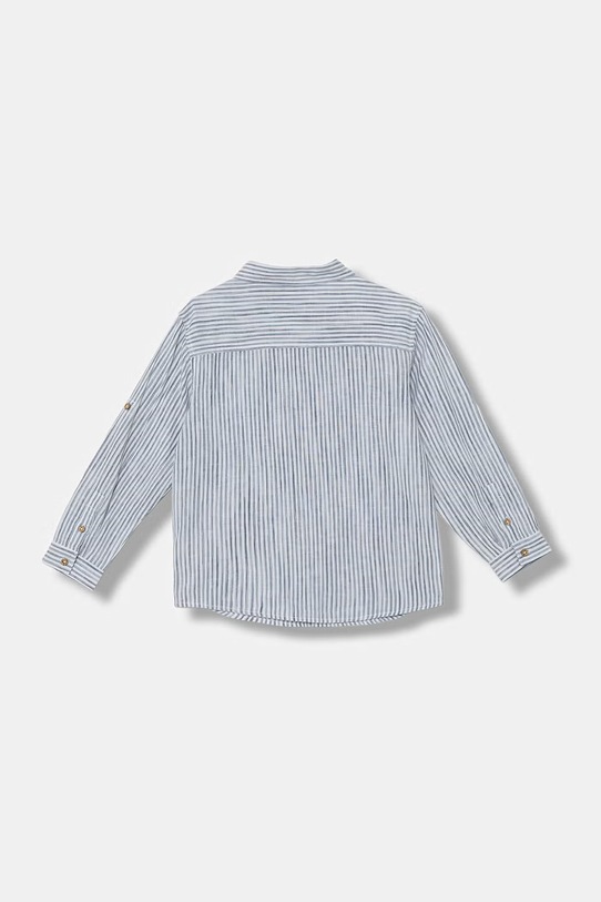 United Colors of Benetton Πουκάμισο παιδικό με λινό 58DNGQ036.P.Stagionale μπλε SS26