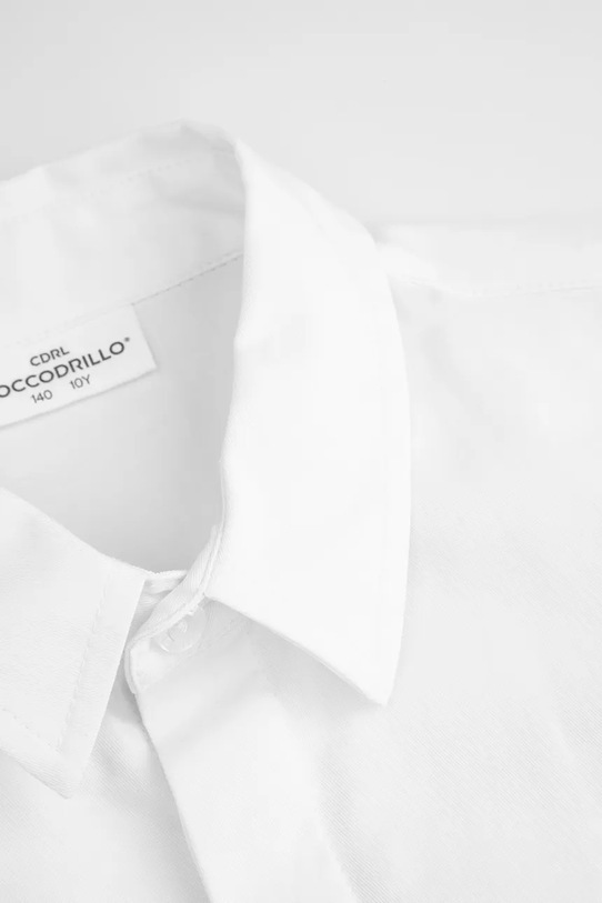 Chłopiec Coccodrillo koszula dziecięca z bawełny WC6136101EJB biały