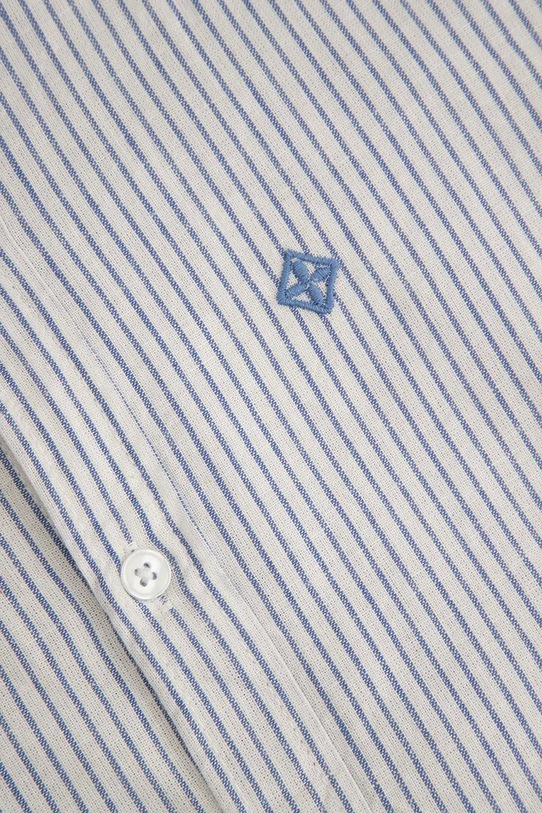 Coccodrillo koszula dziecięca z domieszką lnu niebieski WC6136202EJB