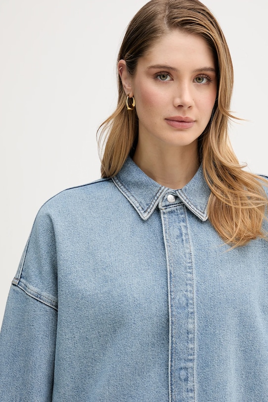 Calvin Klein Jeans koszula jeansowa niebieski LV047E753G