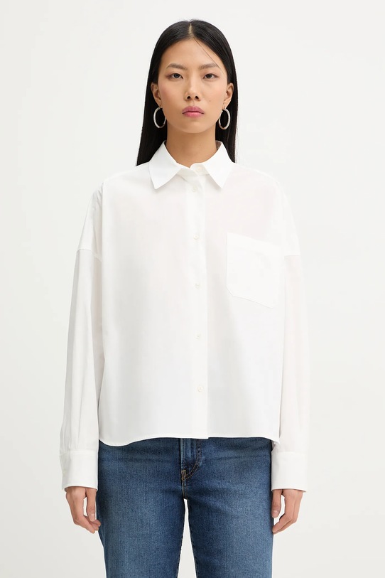 Weekend Max Mara koszula bawełniana AUREO wzorzyste biały 2615111031600