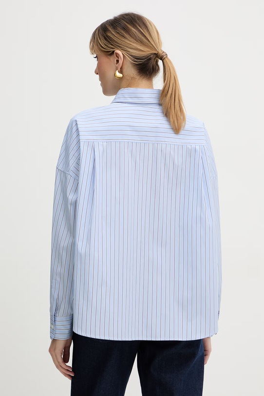 Odzież Weekend Max Mara koszula bawełniana AUREO 2615111031600 niebieski