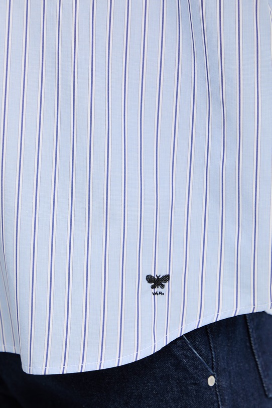 Weekend Max Mara koszula bawełniana AUREO 2615111031600 niebieski