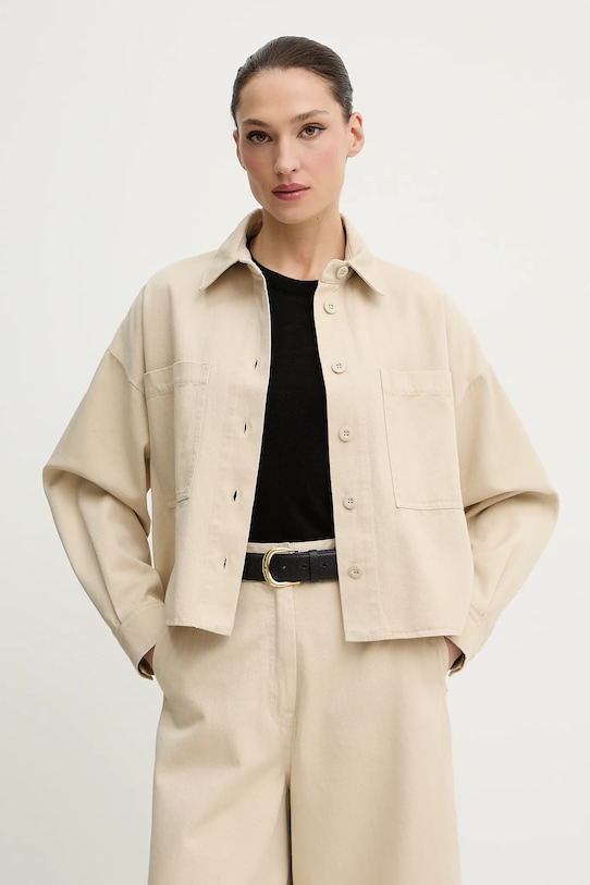 Weekend Max Mara koszula bawełniana RADENTE beżowy 2615111081600