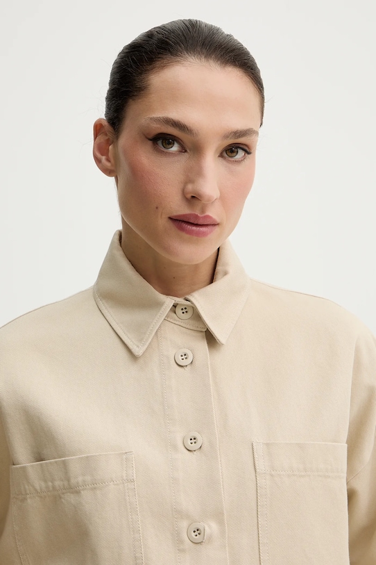 Weekend Max Mara koszula bawełniana RADENTE 2615111081600 beżowy