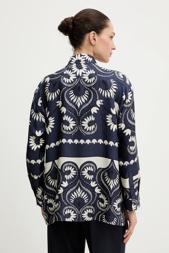 Odzież Weekend Max Mara koszula jedwabna LASTRA 2615191011600 granatowy