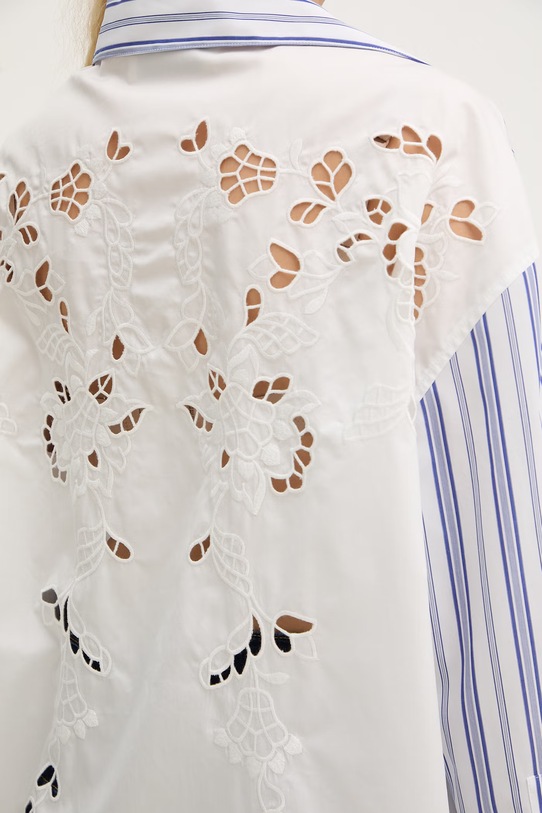 Weekend Max Mara koszula damska z bawełną TESSILE 2615111012600 niebieski