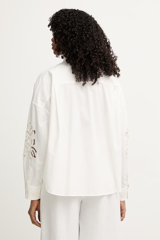 Odjeća Weekend Max Mara košulja za žene od pamuka FONTE 2615111022600 bijela