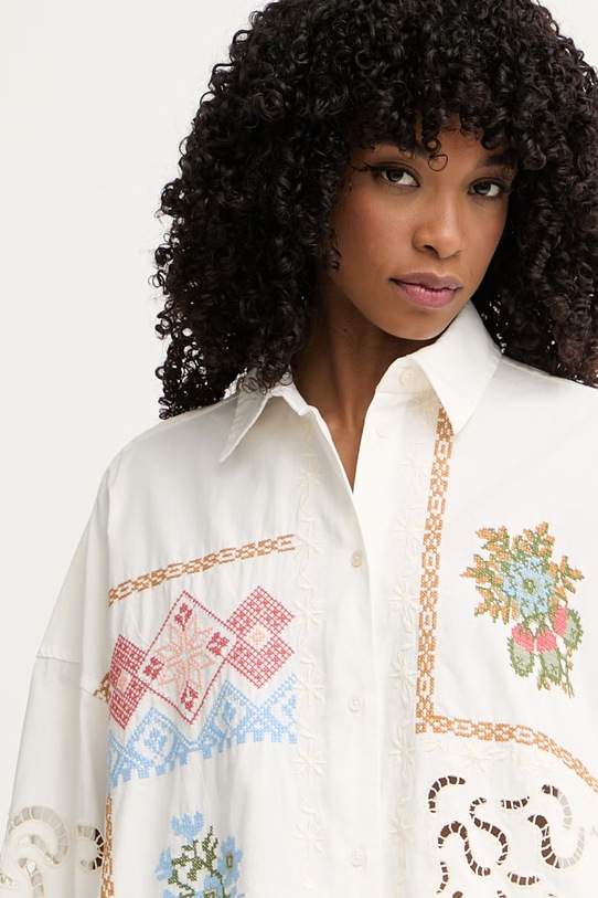 Weekend Max Mara košulja za žene od pamuka FONTE bijela 2615111022600