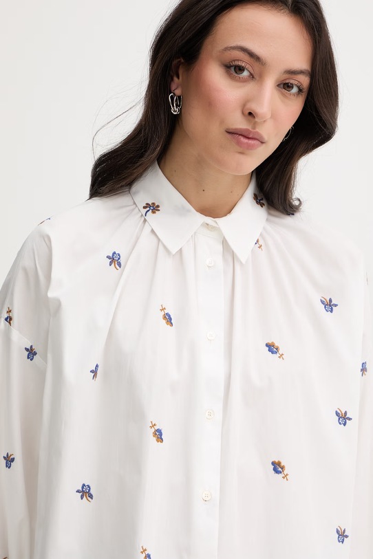 Weekend Max Mara koszula damska bawełniana BUTTERFLY biały 2615111042600