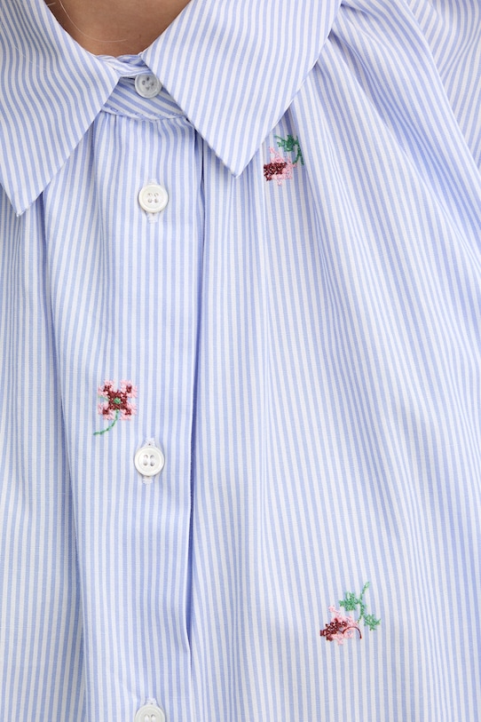 Weekend Max Mara koszula damska bawełniana BUTTERFLY 2615111042600 niebieski