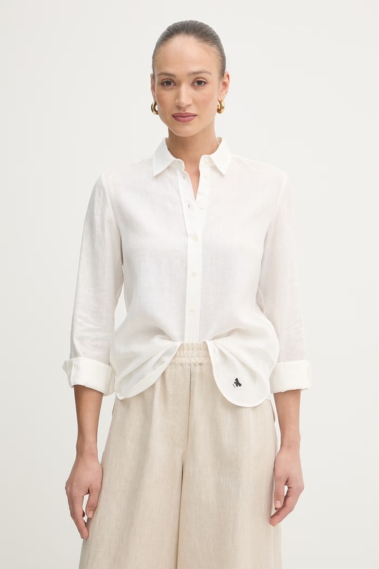 Weekend Max Mara koszula damska lniana WERNER biały 2615111072600