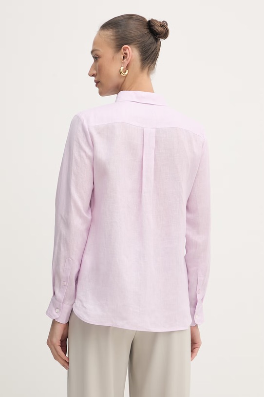 Odzież Weekend Max Mara koszula damska lniana WERNER 2615111072600 różowy