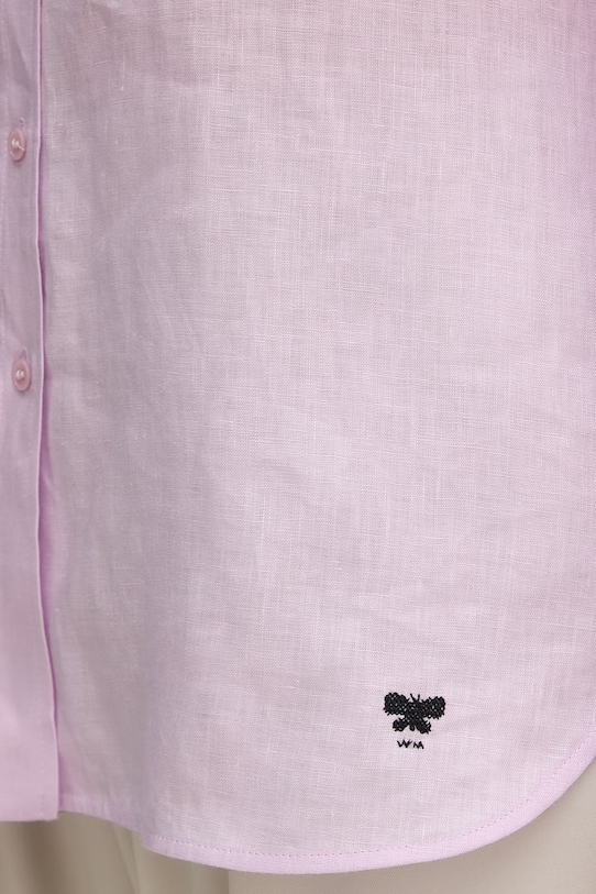 Weekend Max Mara košeľa dámska ľanová WERNER 2615111072600 ružová