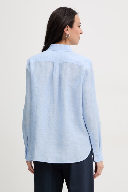 Odzież Weekend Max Mara koszula damska lniana WERNER 2615111072600 niebieski