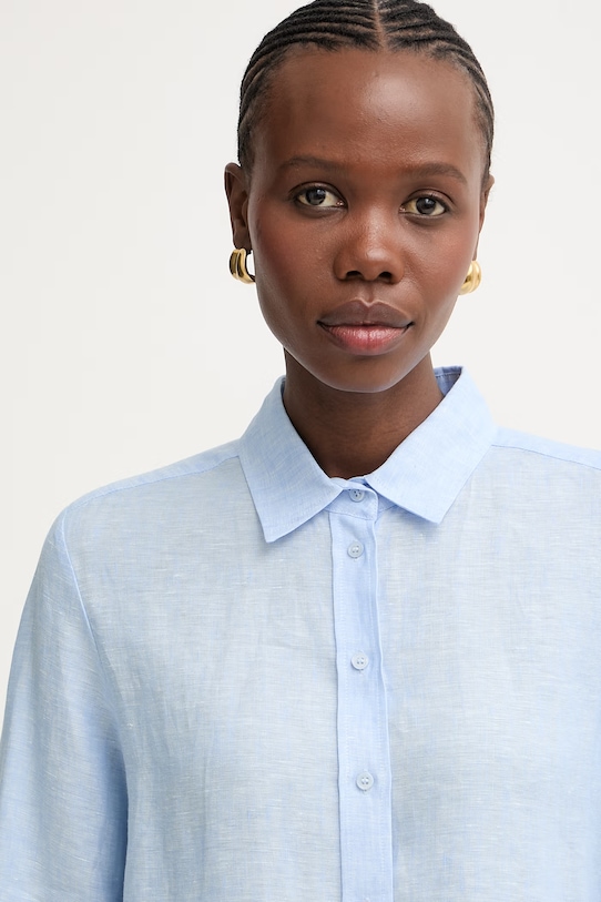 Weekend Max Mara košile dámská lněná WERNER modrá 2615111072600