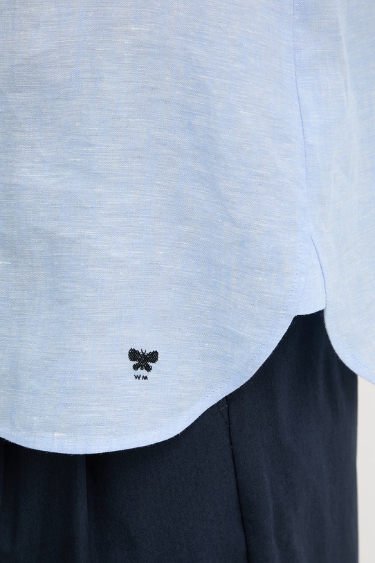 Weekend Max Mara koszula damska lniana WERNER 2615111072600 niebieski