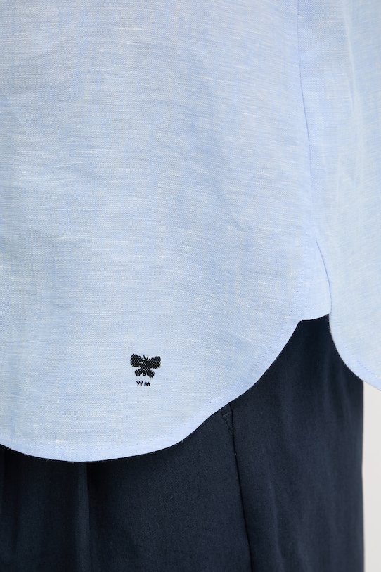 Weekend Max Mara koszula damska lniana WERNER 2615111072600 niebieski