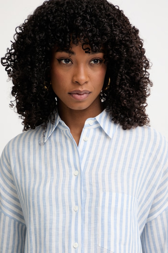 Weekend Max Mara πουκάμισο γυναικείο λινό PANETTO μπλε 2615111102600