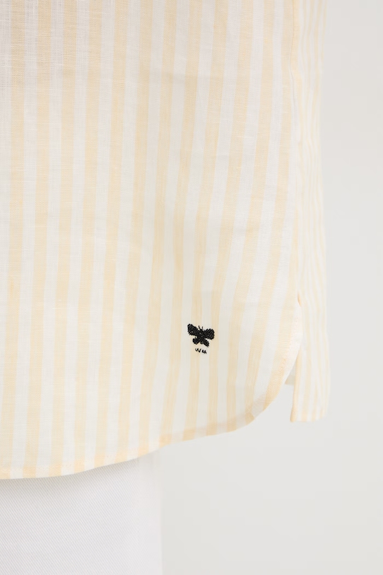 Weekend Max Mara koszula damska lniana PANETTO 2615111102600 żółty