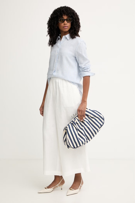 Weekend Max Mara πουκάμισο γυναικείο λινό GIURATO 2615111182600 μπλε SS26