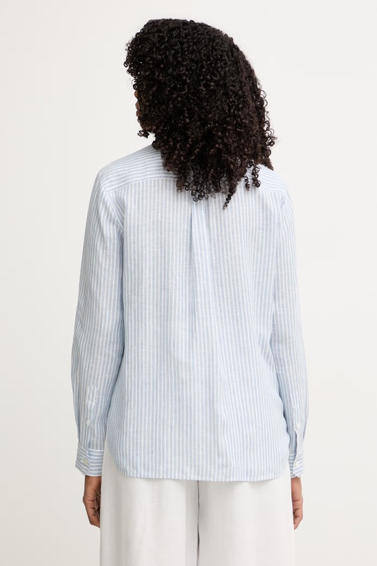 Ρούχα Weekend Max Mara πουκάμισο γυναικείο λινό GIURATO 2615111182600 μπλε