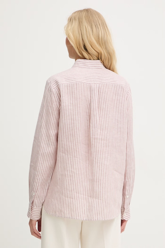 Odzież Weekend Max Mara koszula damska lniana GIURATO 2615111182600 różowy