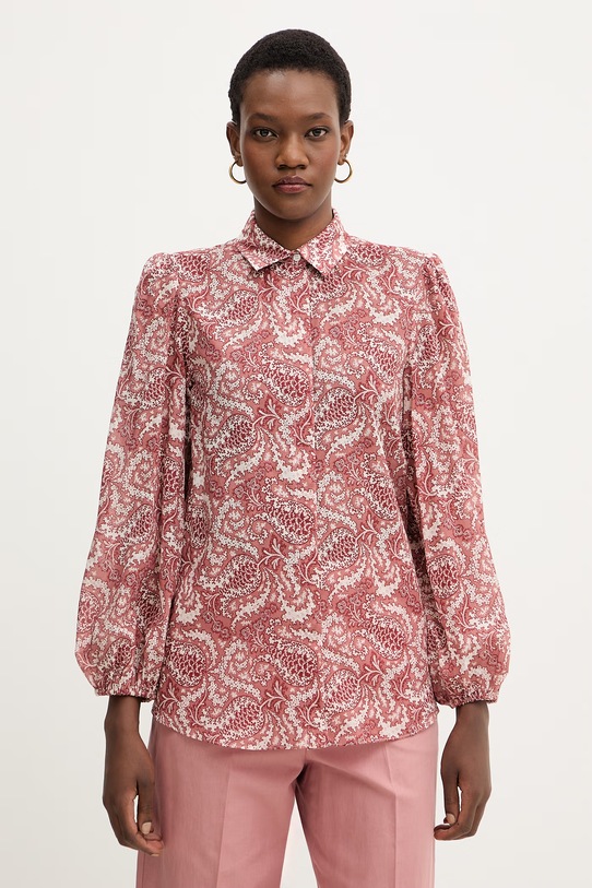 Bavlnená košeľa Weekend Max Mara PERIODI regular červená 2615111192600