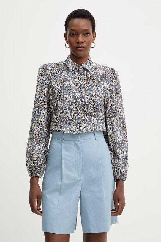 Bavlnená košeľa Weekend Max Mara PERIODI regular modrá 2615111192600