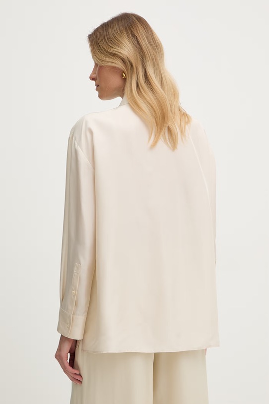 Odzież Weekend Max Mara koszula damska jedwabna EBBRI 2615191012600 beżowy
