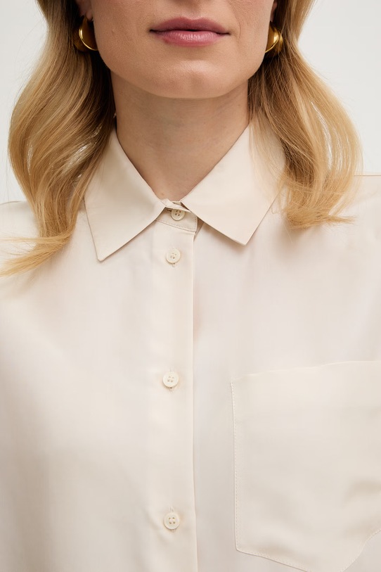 Weekend Max Mara koszula damska jedwabna EBBRI 2615191012600 beżowy