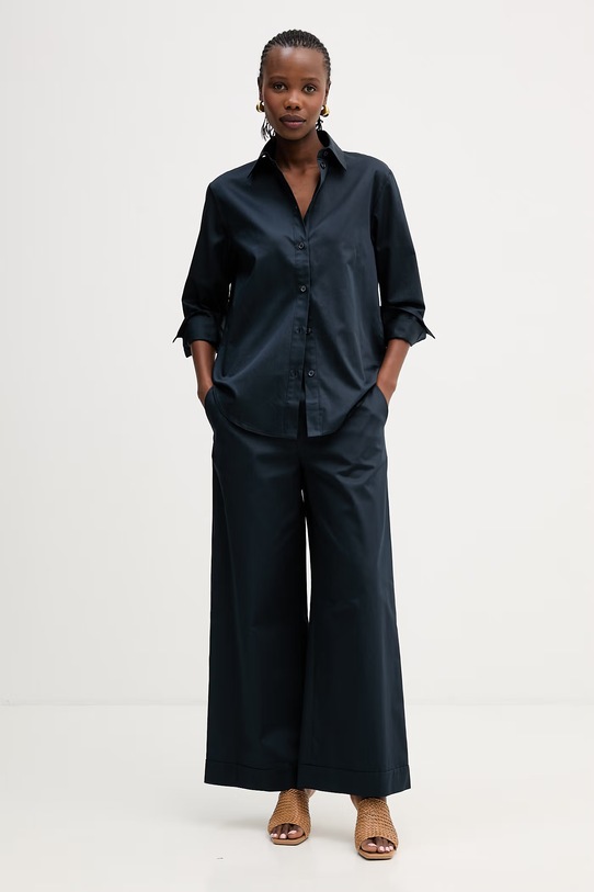 Bavlnená košeľa MM by Max Mara VELOCE 2616111017600 tmavomodrá SS26