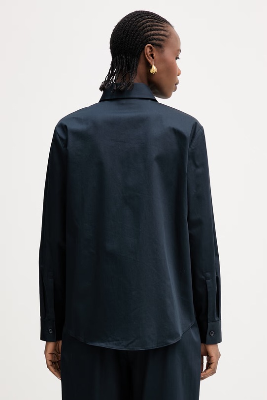 Oblečenie Bavlnená košeľa MM by Max Mara VELOCE 2616111017600 tmavomodrá