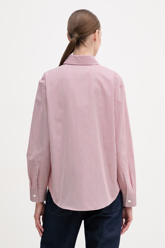 Odzież MM by Max Mara koszula bawełniana PANFILO 2616111027600 bordowy