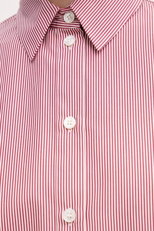 MM by Max Mara koszula bawełniana PANFILO 2616111027600 bordowy