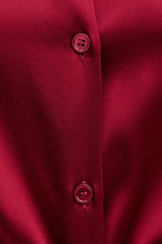 MM by Max Mara koszula z dodatkiem jedwabiu QUARTO 2616111047600 czerwony