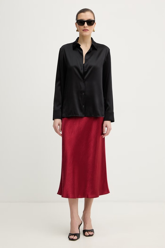 MM by Max Mara koszula z dodatkiem jedwabiu QUARTO 2616111047600 czarny SS26