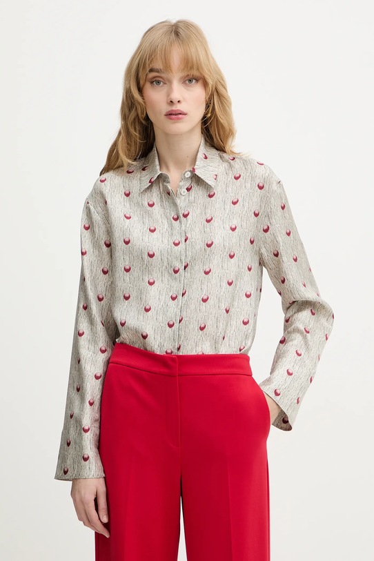 MM koszula jedwabna OSPITE klasyczny beżowy 2616111057600