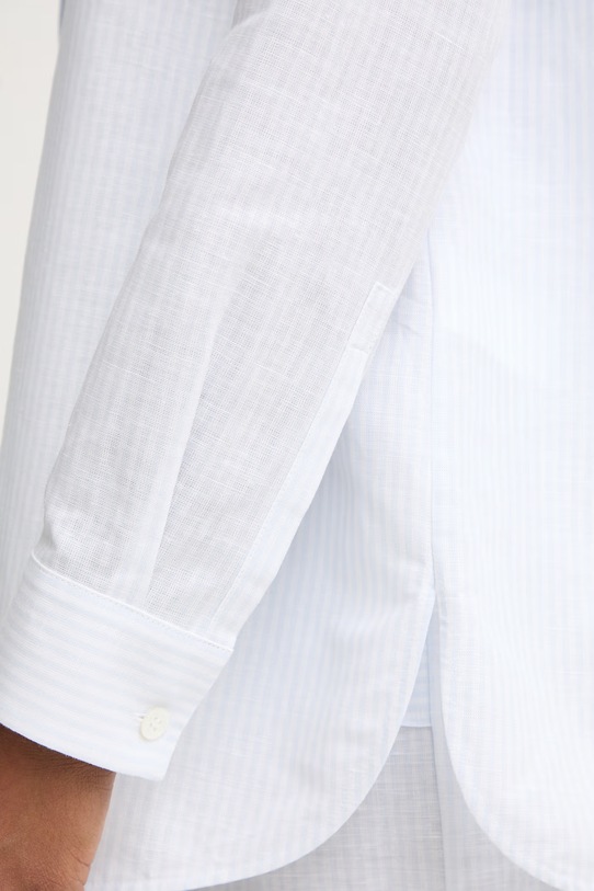 MM by Max Mara koszula damska z dodatkiem lnu ULULO 2616111018600 biały