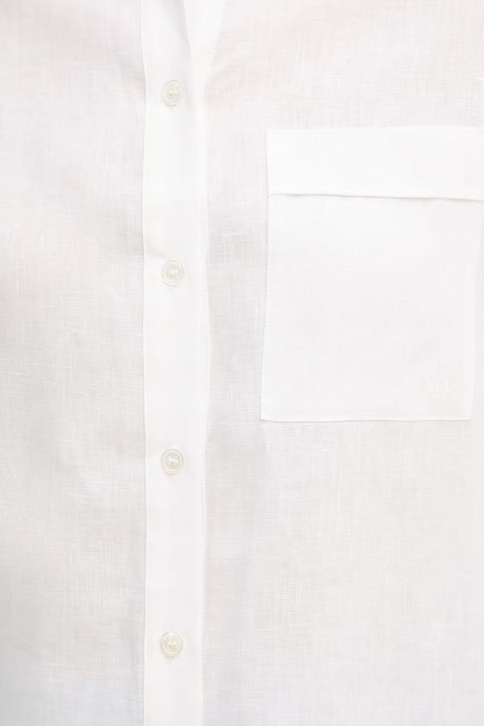 MM by Max Mara camicia da donna in lino FILO 2616111028600 bianco