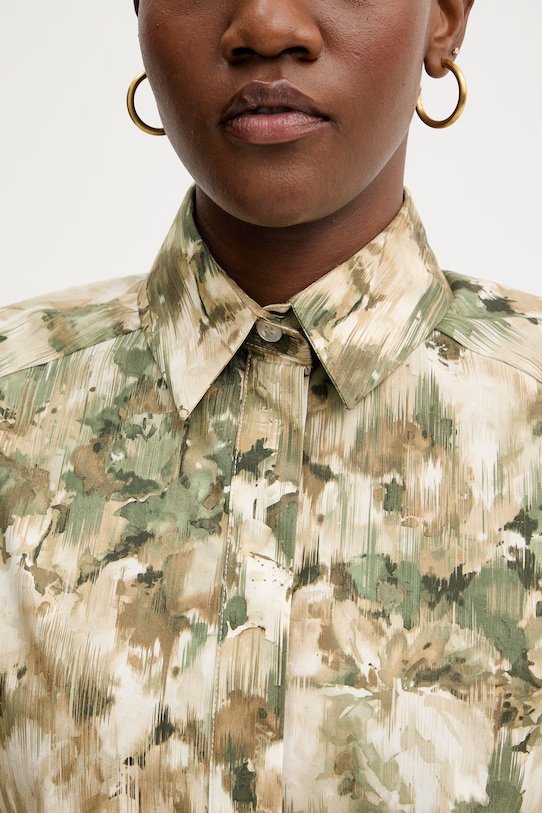 Bavlnená košeľa MM by Max Mara PALLORE 2616111048600 zelená