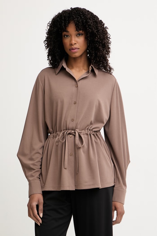 MM by Max Mara Cămașă de damă cu modal PASSO maro 2616951048600